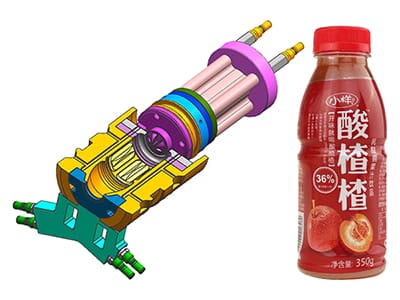 Bouteille de boissons aux fruits 350 ml (remplissage à chaud)